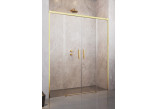 Dverí sprchové do niky Radaway Idea Gold DWD, 200cm, posuvné dvere, sklo číre, profil zlatý