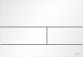 Ovládacie tlačidlo TECEsquare II, dwudzielny, kovový, biely matný