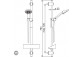 Sprchový set Oras Optima, sluchátko 3-funkčná držák 764mm, mydelniczką i hadicou 175cm, chróm