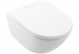 Combi-Pack závesné WC WC Villeroy&Boch Subway 3.0, 56x37cm, bez kołnierza, TwistFlush, sedadlo s pozvoľným sklápaním, Weiss Alpin