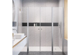 Súprava ścianek dla dverí prysznicowych do niky Radaway Eos DWD II 630, výška 1950mm, profil chróm
