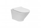 Misa závesné WC Roca Gap Round Compacto Rimless, 48x35,5cm, bez kołnierza, s sedadlom slim, biela