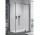 Sprchový kút Sanswiss Cadura CA13+CAT1, 90x90cm, pravé, sklo shade, profil čierna