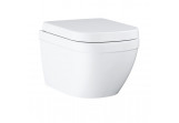 Závesné wc Grohe Euro Ceramic, 49x37cm, bezkołnierzowa s pozvoľným sklápaním sedadlo, alpská bielaa