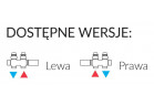 Ventil Terma s termostatom rohový 50 po osi, verzia rovná, Levý, GZ 24x19 - čierna matnéný