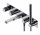 Vaňová Batéria Omnires Contour, podomietková, výtokové rameno 220mm, Sprchový set, chróm