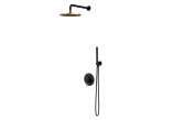 Sprchový set Omnires Y, podomietkový, 2 výstupy vody, Horná sprcha 25cm, sluchátko 1-funkčná, čierna/zlatý