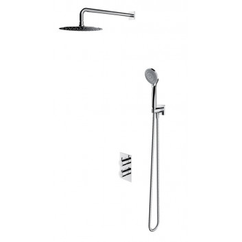 Sprchový set Omnires Y, podomietkový, 2 výstupy vody, Horná sprcha 25cm, sluchátko 1-funkčná, chróm