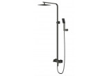 Sprchový set Omnires Parma, na stěnu, 2 výstupy vody, Horná sprcha 20x20cm, sluchátko 3-funkčná, grafit