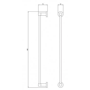 Držák ručníku Omnires Modern Project, 60 cm, antracit