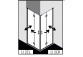 Dverí ľavé kúty rohové Kermi Liga, kyvadlové skladacie dvere, 785-810mm, profil stříbro vysoký lesk