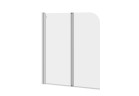 Vaňová zástena Cersanit Easy New, 140x115cm, dvojdielny, CleanPro, chróm