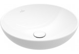 Umývadlo na postavenie na dosku Villeroy & Boch Loop & Friends, okrúhla, 38cm, z prepadom, Weiss Alpin CeramicPlus