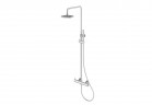 Sprchový set Kohlman Axel, s termostatom, na stěnu, okrúhla Horná sprcha 20 cm - chróm