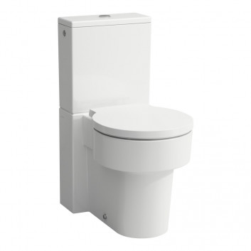 Misa na postavení do kompaktu WC Laufen Val, bezkołnierzowa, 66x39cm, biely
