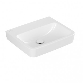 Umývadlo závesné Villeroy & Boch O.novo, 55x46cm, z prepadom, otvor na batériu, Weiss Alpin AntiBac CeramicPlus