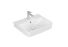 Umývadlo na postavenie na dosku Villeroy & Boch O.novo, 55x46cm, z prepadom, otvor na batériu, Weiss Alpin CeramicPlus