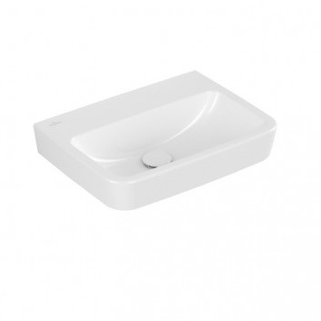 Umývadlo závesné Villeroy & Boch O.novo, 50x37cm, z prepadom, bez otvoru pre batériu, Weiss Alpin