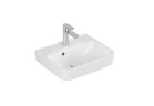 Umývadlo závesné Villeroy & Boch O.novo, 45x37cm, z prepadom, otvor na batériu, Weiss Alpin CeramicPlus