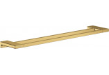 Dvojitý držák ručníku Hansgrohe AddStoris, nástenný, 648mm, zlatý optyczny leštený