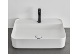 Umývadlo na postavenie na dosku/Závěsná Cielo Shui Comfort, 60x43cm, bez prepadu, otvor na batériu, biely lesklá
