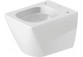 Závesné wc WC Duravit ME by Starck Compact, 48x36cm, Rimless, bez rantu, upevnenie Durafix, biela