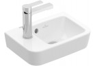 Malá umývadlo závesné Villeroy&Boch O.novo, 36x25cm, z prepadom, otvor na batériu, Weiss Alpin
