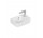 Malá umývadlo závesné Villeroy&Boch O.novo, 36x25cm, z prepadom, otvor na batériu s pravé stronie, Weiss Alpin