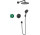 Sprchový set Hansgrohe Raindance S 240 1jet ShowerSelect, podomietkový, Batéria termostatická, Horná sprcha 24cm, sluchátko 3-funkčná, čierna matnéný