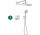 Sprchový set Hansgrohe Croma E 280 1jet Ecostat E, podomietkový, Batéria termostatická, Horná sprcha 28x17cm, sluchátko 3-funkčná, chróm