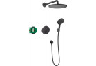 Sprchový set Hansgrohe Croma 280 1jet Ecostat S, podomietkový, Batéria termostatická, Horná sprcha 28cm, sluchátko 3-funkčná, čierna matnéný