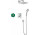 Sprchový set Hansgrohe Crometta E 240 1jet, podomietkový, Batéria páková, Horná sprcha 24x24cm, sluchátko 2-funkčná, chróm