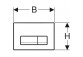 Tlačidlo uruchamiający Geberit Sigma50, spłukiwanie dwudzielne, sklo, čierna/czerwone zlato