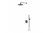 Sprchový set Omnires Y, podomietkový, 2 výstupy vody, Horná sprcha 25cm, sluchátko 1-funkčná, grafit