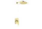 Podomietkový Sprchový set Kohlman Experience Gold, s hlavovou sprchou okrągłą 30cm, zlatý lesklá