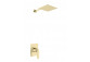 Podomietkový Sprchový set Kohlman Experience Gold, s hlavovou sprchou okrągłą 25cm, zlatý lesklá
