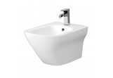 Bidet zavesený Cersanit Larga Square, 52x35,5cm, otvor na armatúru, biely