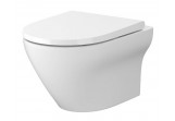 Set B331 závesné WC Cersanit Larga Oval s sedadlom Slim Wrap, 52x36cm, CleanOn, biely