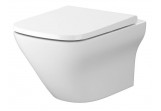 Set B332 závesné WC Cersanit Larga Square s sedadlom Slim Wrap, 52x36cm, CleanOn, biely