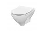 Set B245, závesné WC WC Cersanit Virgo, 56x36cm, CleanOn, s sedadlom slim wolnoopadającą, biely