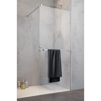Dverí sprchové walk-in Radaway Essenza Pro White, 160x200cm, sklo číre, biele profily