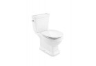 Misa WC Roca Carmen Rimless do kompaktu 67x37cm odtok dvojitý, Superglaze, biely