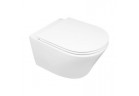 Závesné wc wc Oltens Jog 52x36 cm, PureRim S povrchom SmartClean s pozvoľným sklápaním sedadlo Slim - biela