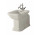 Bidet stojaci Kerasan Waldorf Prolungato, otvor na batériu, prepad, biely, wykończenia bronz