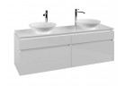 Skrinka podumývadlová Villeroy&Boch Legato, 1600x500mm, 4 szuflady, biely lesklá