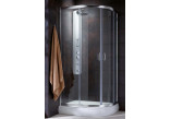 Štvrťkruhový Sprchový kút Radaway Premium A 1700, 90x90cm, rozsuwana, sklo fabric, profil chróm