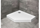 Päťuholníková vanička levý s panelom Radaway Doros PT E Compact 100x90cm biely
