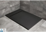Sprchová vanička pravouhlý Radaway Teos F, 110x80cm, konglomerát mramorový, čierna