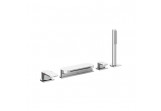 Vaňová batéria 4-otvorová Ravak Chróme CR 025.00, na postavení, výtokové rameno vodopád, chróm