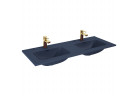 Dvojitý umývadlo nábytkové Elita Skappa 120 Duo, 121x46cm, prepad, otwory na batérie, navy blue matnéný